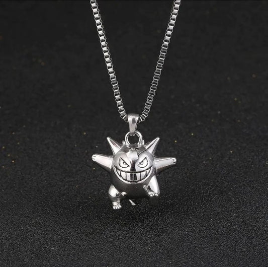 Collar gengar  plata